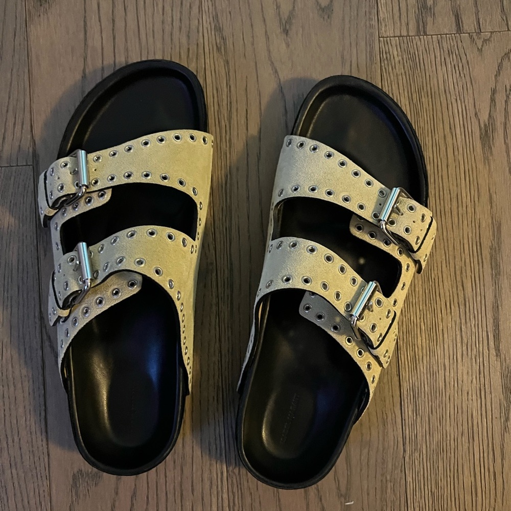 Isabel Marant never worn Lennyo Suede Slide sandals tan